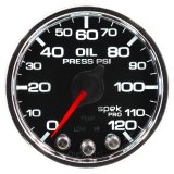Autometer Spek-Pro Gauge Oil Press 2 1/16in 120psi Stepper Motor W/Peak & Warn Blk/Chrm thumbnail 6
