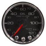Autometer Spek-Pro Gauge Oil Press 2 1/16in 120psi Stepper Motor W/Peak & Warn Blk/Chrm thumbnail 8