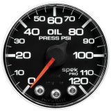 Autometer Spek-Pro Gauge Oil Press 2 1/16in 120psi Stepper Motor W/Peak & Warn Blk/Chrm thumbnail 5