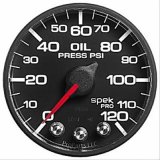 Autometer Spek-Pro Gauge Oil Press 2 1/16in 120psi Stepper Motor W/Peak & Warn Blk/Blk thumbnail 1