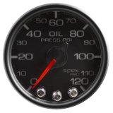 Autometer Spek-Pro Gauge Oil Press 2 1/16in 120psi Stepper Motor W/Peak & Warn Blk/Blk thumbnail 6