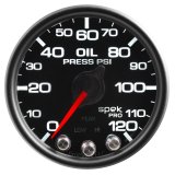 Autometer Spek-Pro Gauge Oil Press 2 1/16in 120psi Stepper Motor W/Peak & Warn Blk/Blk thumbnail 7