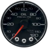 Autometer Spek-Pro Gauge Oil Press 2 1/16in 120psi Stepper Motor W/Peak & Warn Blk/Blk thumbnail 4