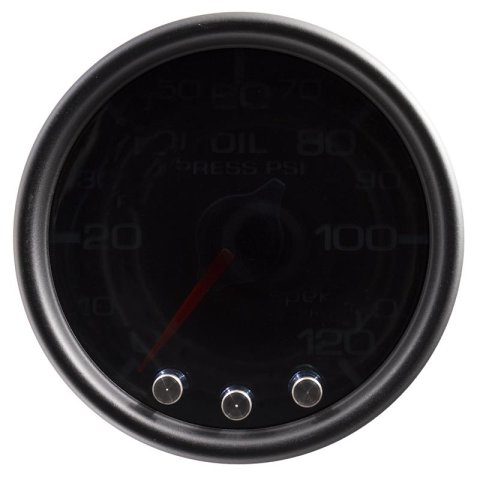 Autometer Spek-Pro Gauge Oil Press 2 1/16in 120psi Stepper Motor W/Peak & Warn Blk/Smoke/Blk thumbnail 4