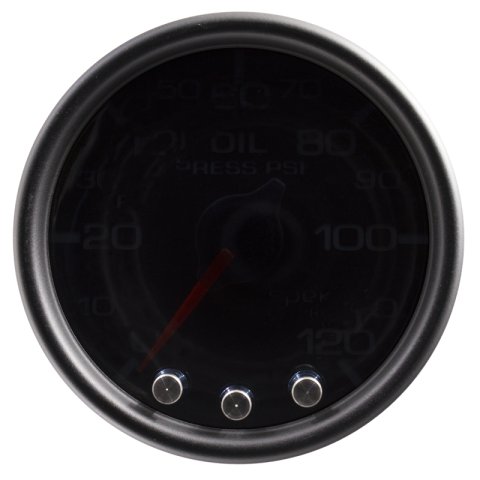 Autometer Spek-Pro Gauge Oil Press 2 1/16in 120psi Stepper Motor W/Peak & Warn Blk/Smoke/Blk thumbnail 7