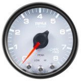 Autometer Spek-Pro Gauge Tach 2 1/16in 8K Rpm W/ Shift Light & Peak Mem Wht/Blk thumbnail 8