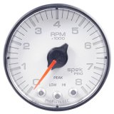 Autometer Spek-Pro Gauge Tach 2 1/16in 8K Rpm W/ Shift Light & Peak Mem Wht/Blk thumbnail 4