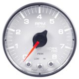 Autometer Spek-Pro Gauge Tach 2 1/16in 8K Rpm W/ Shift Light & Peak Mem Wht/Blk thumbnail 7