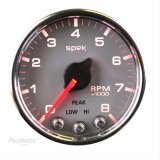 Autometer Spek-Pro Gauge Tach 2 1/16in 8K Rpm W/ Shift Light & Peak Mem Slvr/Chrm thumbnail 1