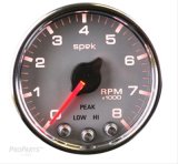 Autometer Spek-Pro Gauge Tach 2 1/16in 8K Rpm W/ Shift Light & Peak Mem Slvr/Chrm thumbnail 1
