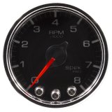 Autometer Spek-Pro Gauge Tach 2 1/16in 8K Rpm W/ Shift Light & Peak Mem Blk/Chrm thumbnail 3