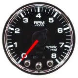 Autometer Spek-Pro Gauge Tach 2 1/16in 8K Rpm W/ Shift Light & Peak Mem Blk/Chrm thumbnail 4