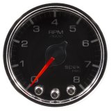 Autometer Spek-Pro Gauge Tach 2 1/16in 8K Rpm W/ Shift Light & Peak Mem Blk/Chrm thumbnail 5