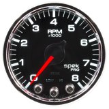 Autometer Spek-Pro Gauge Tach 2 1/16in 8K Rpm W/ Shift Light & Peak Mem Blk/Chrm thumbnail 6