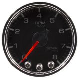 Autometer Spek-Pro Gauge Tach 2 1/16in 8K Rpm W/ Shift Light & Peak Mem Blk/Chrm thumbnail 7
