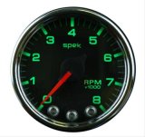 Autometer Spek-Pro Gauge Tach 2 1/16in 8K Rpm W/ Shift Light & Peak Mem Blk/Chrm thumbnail 1