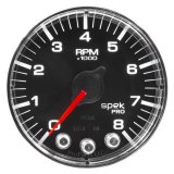 Autometer Spek-Pro Gauge Tach 2 1/16in 8K Rpm W/ Shift Light & Peak Mem Blk/Chrm thumbnail 8