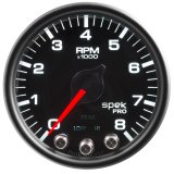 Autometer Spek-Pro Gauge Tach 2 1/16in 8K Rpm W/ Shift Light & Peak Mem Blk/Blk thumbnail 8