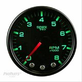 Autometer Spek-Pro Gauge Tach 2 1/16in 8K Rpm W/ Shift Light & Peak Mem Blk/Smoke/Blk thumbnail 1