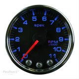 Autometer Spek-Pro Gauge Tach 2 1/16in 11K Rpm W/ Shift Light & Peak Mem Blk/Chrm thumbnail 1