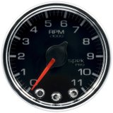 Autometer Spek-Pro Gauge Tach 2 1/16in 11K Rpm W/ Shift Light & Peak Mem Blk/Chrm thumbnail 5