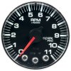 Autometer Spek-Pro Gauge Tach 2 1/16in 11K Rpm W/ Shift Light & Peak Mem Blk/Chrm thumbnail 9