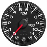 Autometer Spek-Pro Gauge Tach 2 1/16in 11K Rpm W/ Shift Light & Peak Mem Blk/Blk thumbnail 1