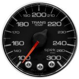 Autometer Spek-Pro Gauge Trans Temp 2 1/16in 300f Stepper Motor W/Peak & Warn Blk/Chrm thumbnail 2