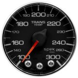 Autometer Spek-Pro Gauge Trans Temp 2 1/16in 300f Stepper Motor W/Peak & Warn Blk/Chrm thumbnail 3