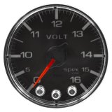 Autometer Spek-Pro Gauge Voltmeter 2 1/16in 16V Stepper Motor W/Peak & Warn Blk/Chrm thumbnail 3