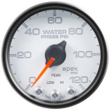 Autometer Spek-Pro Gauge Water Press 2 1/16in 120psi Stepper Motor W/Peak & Warn Wht/Blk thumbnail 6