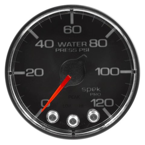 Autometer Spek-Pro Gauge Water Press 2 1/16in 120psi Stepper Motor W/Peak & Warn Blk/Chrm thumbnail 5