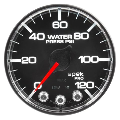 Autometer Spek-Pro Gauge Water Press 2 1/16in 120psi Stepper Motor W/Peak & Warn Blk/Chrm thumbnail 6