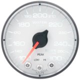 Autometer Spek-Pro Gauge Water Temp 2 1/16in 300f Stepper Motor W/Peak & Warn Wht/Blk thumbnail 7