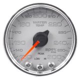 Autometer Spek-Pro Gauge Water Temp 2 1/16in 300f Stepper Motor W/Peak & Warn Slvr/Chrm thumbnail 2