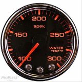Autometer Spek-Pro Gauge Water Temp 2 1/16in 300f Stepper Motor W/Peak & Warn Blk/Chrm thumbnail 1