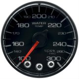 Autometer Spek-Pro Gauge Water Temp 2 1/16in 300f Stepper Motor W/Peak & Warn Blk/Blk thumbnail 2