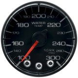 Autometer Spek-Pro Gauge Water Temp 2 1/16in 300f Stepper Motor W/Peak & Warn Blk/Blk thumbnail 5