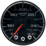 Autometer Spek-Pro Gauge Water Temp 2 1/16in 300f Stepper Motor W/Peak & Warn Blk/Blk thumbnail 7
