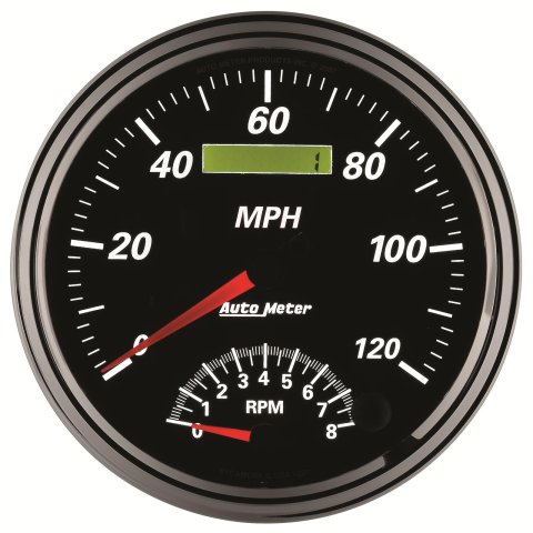 Autometer Designer Black II 5in 120 MPH & 8k RPM In-Dash Tach/Speedo