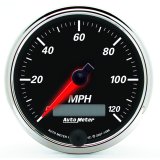 Autometer Designer Black II 3 3/8in 120 MPH In-Dash Speedo w/ LCD ODO thumbnail 2