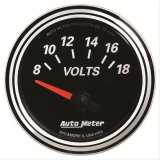 Autometer Designer Black II 52mm 18V Voltmeter Gauge thumbnail 1