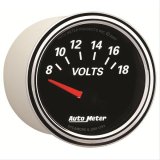 Autometer Designer Black II 52mm 18V Voltmeter Gauge thumbnail 2