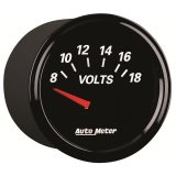 Autometer Designer Black II 52mm 18V Voltmeter Gauge thumbnail 6
