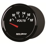 Autometer Designer Black II 52mm 18V Voltmeter Gauge thumbnail 7