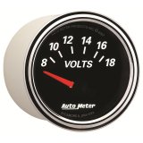 Autometer Designer Black II 52mm 18V Voltmeter Gauge thumbnail 9