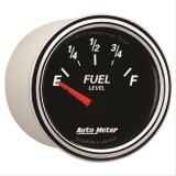 Autometer Designer Black II 52mm 240 Ohm Empty/33 Ohm Full Fuel Level Gauge thumbnail 1