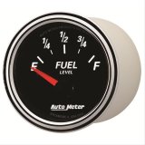 Autometer Designer Black II 52mm 240 Ohm Empty/33 Ohm Full Fuel Level Gauge thumbnail 2