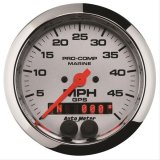 Autometer Marine Chrome Ultra-Lite 3-3/8in 50MPH GPS Speedometer Gauge thumbnail 2