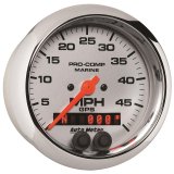 Autometer Marine Chrome Ultra-Lite 3-3/8in 50MPH GPS Speedometer Gauge thumbnail 6